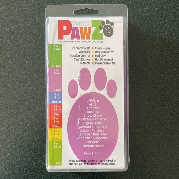 NIB PAWZ Rubber Dog Boots, Large - Picture 4 of 6